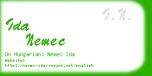 ida nemec business card